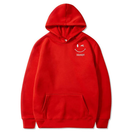 New Smiley Face Fun and Fashionable Couple Hooded Sweatshirt, Loose and Casual Hooded Sweatshirt, Running Sports Coat