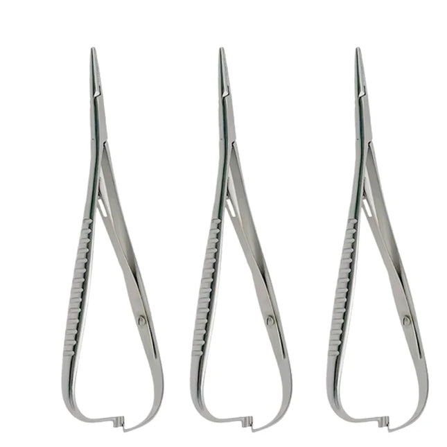 3PCS Dental Orthodontic Elastic Placement Ligature Tie Holder Mathieu Extra Fine Beak Ligation Ring Hemostatic Forceps Dental