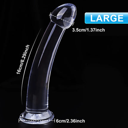Jelly Dildo 3 Sizes Transparent Butt Plug Soft Anal Plug Realistic Fake Dick Penis Sucker Butt Plug Sex Toys for Woman Sex Toys