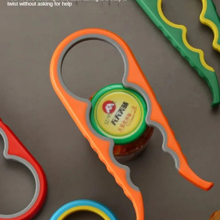 1PC 4-in-1 Multi-Function Non-Slip Kitchen Bottle Opener Twist Can Opener Labor-Saving Bottle Lid Opener for Easy Home Use
