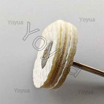 100pcs 25mm Dental Odontologia Polishing Brush Wheel Rotary Tools 2.35/3.00mm Shank Wool Goat Cotton Black Buff Dentistry Lab
