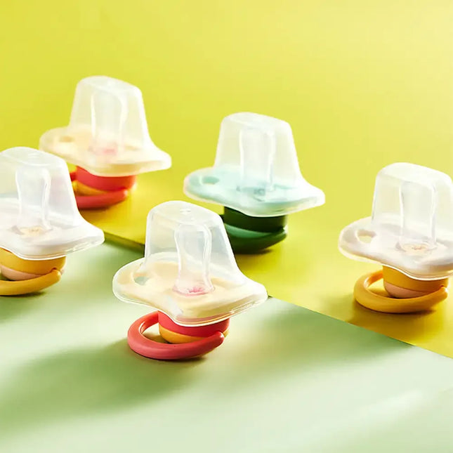 Silicone Baby Pacifier Baby Bites and Chewable Products Comfortable Nipple Appearance for Newborns Flat Pacifier Care Tools