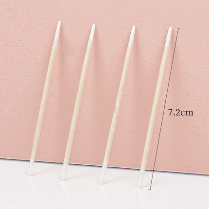 100/300 Pcs Disposable Ultra-small Cotton Swab Brush Lint Free Micro Wood Makeup Brushes Eyelash Extension Glue Removing Tools