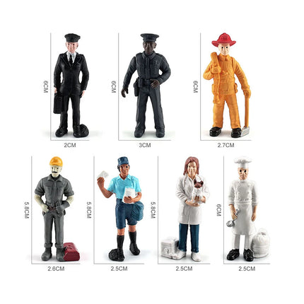 Realistic Pretend Professional Career Figures - Plastic Models of People from around the World Educational Toy Gift for Children
