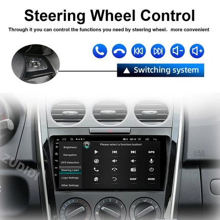 Android 16 DSP Car GPS Navigation Radio Multimedia Player For MAZDA CX-7 CX7 CX 7 2007 2008 2009 2010 - 2014 BT 5G WIFI