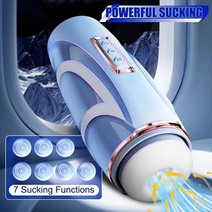 4In1 Automatic Male Masturbator with Pronunciation 7 Suction 7 Thrusting And 10 Vibration Modes Masturbation cub Male sex toy18+