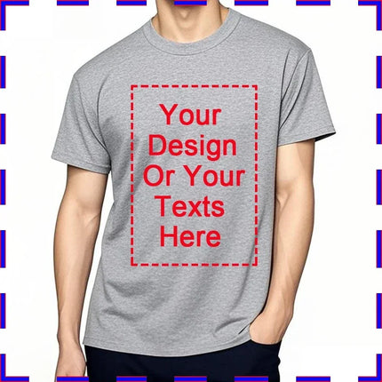DIY Print Men Tshirt Your Photo Or Logo Here Cotton Comfortable Teeshirt Summer Top Perfect Gift customized t-shirt man 4XL 5XL