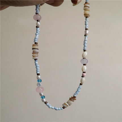 Bohemian Cute Ceramic Fish Acrylic Star Pendant Bead Choker Necklace Beach Summer Charm Y2K Neck Accessories Jewelry For Women