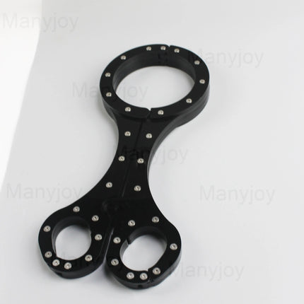 Luxury Clear Crystal Pillory Cangue Collar Neck Ring Oval Handcuffs Wrist Restraint Lock Bondage Yoke Sex Toy for Men Women