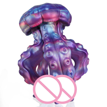 Soft Silicone Tentacle Jellyfish Dildo Animal Penis Dick Anal Plug Butt Expander Adult Erotic Sex Toys Men Women Masturbation
