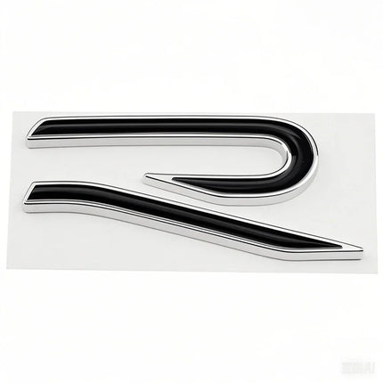 New R Emblem Car Metal Body Tail Trunk Sticker Car Grill Badge Emblem For Volkswagen VW GTI Rline Polo Golf MK8 Touareg Passat