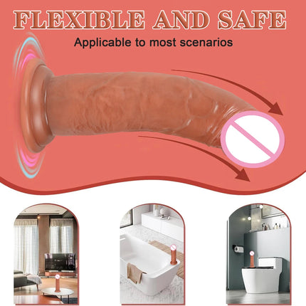 Realistic Silicone Dildo with Suction Cup G-Spot Anal Dildos Strapon Dick Butt Plug Masturbat Adult Sex Toys for Man Women 18+