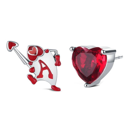 LILAPURA 925 Silver Letter A Ring Hearts Poker Earrings Necklace For Women DIY Original Romantic Fine Jewelry Party Lover Gifts