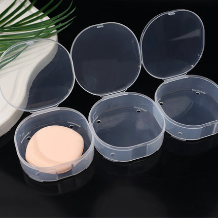 1/10pcs Transparent Square Plastic Boxes Makeup Powder Puff Air Cushion Storage Case Jewelry Diamond Packaging Organize Holder