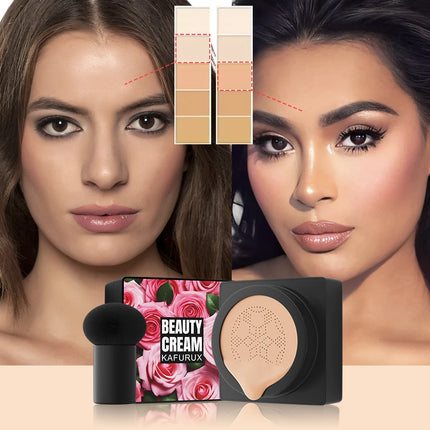 5 Colors Magic Foundation Mushroom Head Air Cushion 1PC CC Cream Concealer Moisturizing Waterproof Foundation Base Makeup Gifts