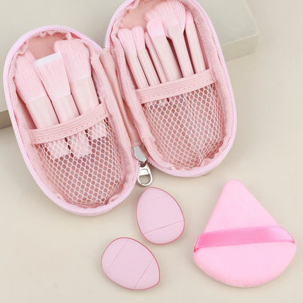 New Mini Makeup Brush Set 10PCS Eyeshadow Loose Powder Brush Travel Portable Soft Hair Makeup Tools Christmas gift