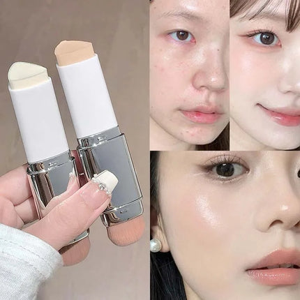 2-in-1 Facial Makeup Lazy Person Eraser Foundation Stick Brightens Concealer Stick Lightweight Moisturizing Brightening Cosmetic