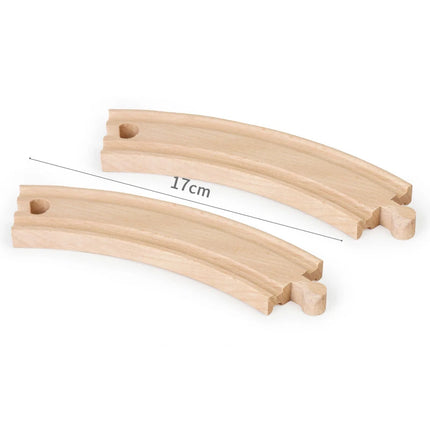 Wooden Track Accessories Beech Wood Railway Train Track Bridge Connector Toys Fit Thomas Wooden Train For Children Birthday Gift