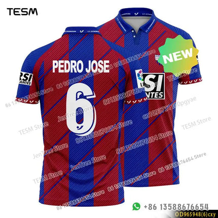 TESM Summer POLO Shirt Men Summer Sports V-neck T-shirt Street Trendy Short Sleeve 3D HD Print T-shirt
