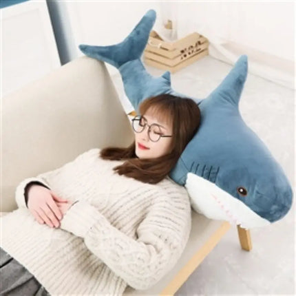 Shark Soft Stuffed Toys Sea Animal Accompany Pillow Plushies Animal Doll For Children Boys Gifts Birthday Party Decor
