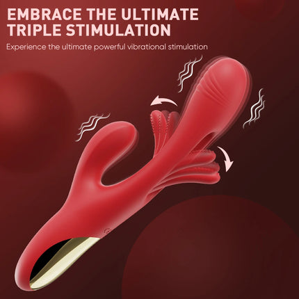 Tapping Flapping Rabbit Vibrator for Women Wiggle Tongue G-Spot Vagina Vibrator Female Masturbator Adult Goods Sex Toy for Women