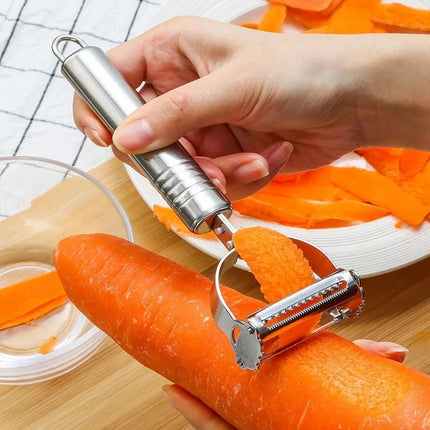 1PC Stainless Steel Flat Edge Peeler Potato Peeler Slicer Knife Watermelon/Melon Grater Kitchen Multi-Purpose Tool