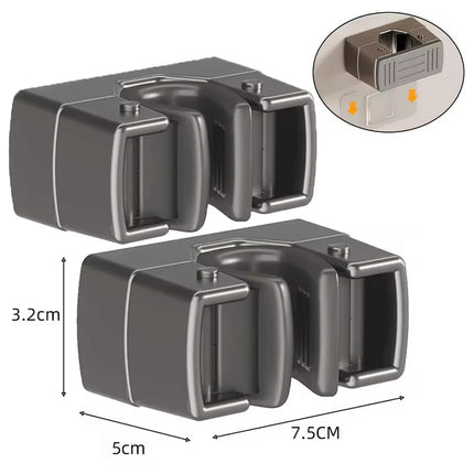 4pcMulti-Purpose Hooks Adhesive Wall Hanging Mop Rack Broom Hanger Hook Kitchen Bathroom Organization Home Organizer Accessories