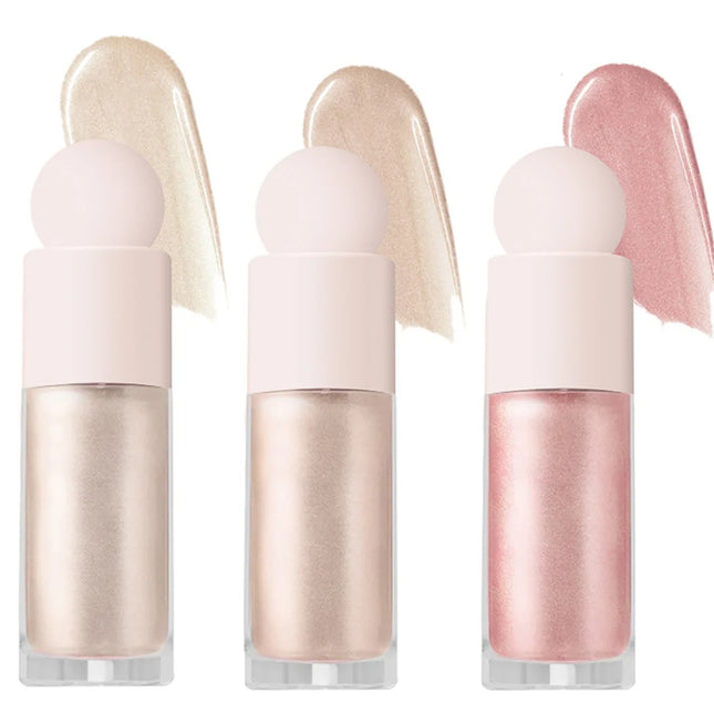 3 Colors Shimmer Liquid Highlighter Long-lasting Face Body Brightening Liquid Glitter Music Festival Party Makeup Accessories