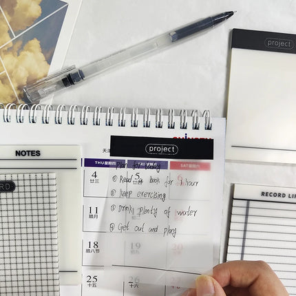 200 Sheets Transparent Waterproof Posted It Sticky Note Pads Notepads Posits for School Stationery Office Supplies
