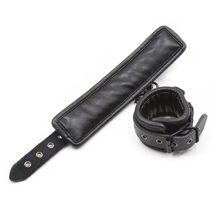 Puppy play Genuine Leather Handcuffs Collar Wrist Ankle Cuffs for Fetish Bondage Restraints erotic Adult Games Couple Sex Toy