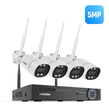 H.view 8CH 3MP 5MP Wireless 2.4GHz Wifi Camera Security System CCTV Camera Video Surveillance Kit NVR Outdoor Two-Way Audio