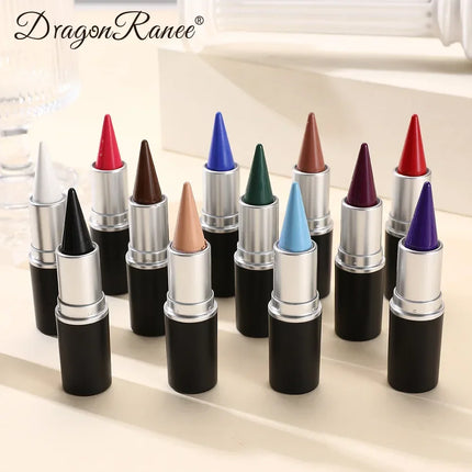 Matte Eyeliner Cream Texture Eyeliner Easy Coloring Sweat Proof High Pier Pencil Long Lasting Black White Green Eye Liner Makeup