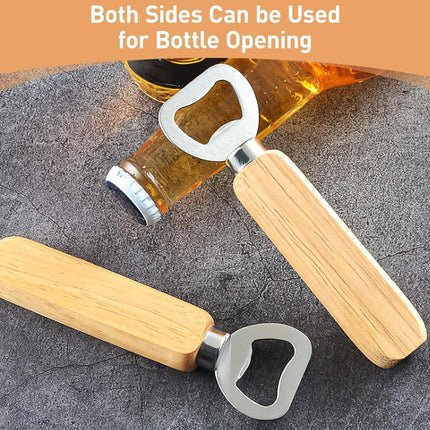 Wine Soda Glass Cap Opener Wooden Bottle Beer Can Opener Household Kitchen Bar Tools Home Handle Handheld Gadgets