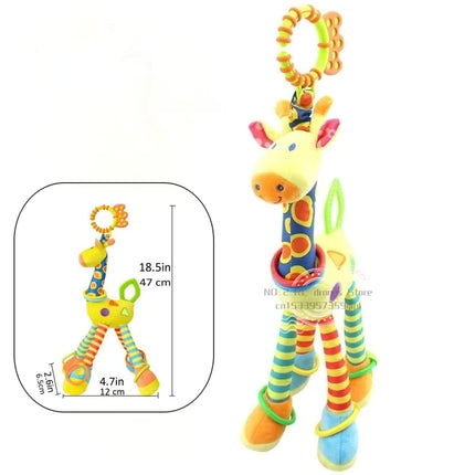 Crib Hanging Bell Stroller Arch Clip Foldable Sunflower Baby Interactive Rainbow Toys Infant Grab Exercise for Son Daughter Gift