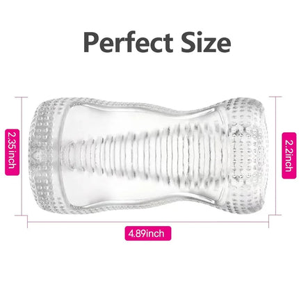 Portable Male Transparent Jelly Masturbator Cup Realistic Sucking Anal Pocket Pussy Vagina G-Spot Penis Exerciser Adult Sex Toy