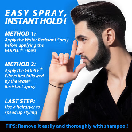 Maximum Hold Hair Fiber Waterproof Spray Hair Building Fibers Perfect for All-Day Wear Fiberhold Spray for Fine or Thinning Hair
