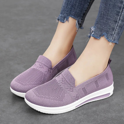 Spring New Women's Sports Shoes, Fashionable, Breathable, Lightweight, Non-slip, Wear-resistant, Casual Sports Shoes, Flat Shoes