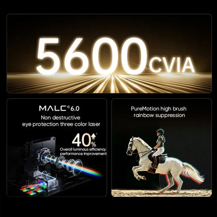 JMGO N5S Ultra Max 4K 120Hz Triple Laser Projector 5600 CVIA Brightness 10000:1 Native Contrast Zoom UHD Dolby Vision Gaming