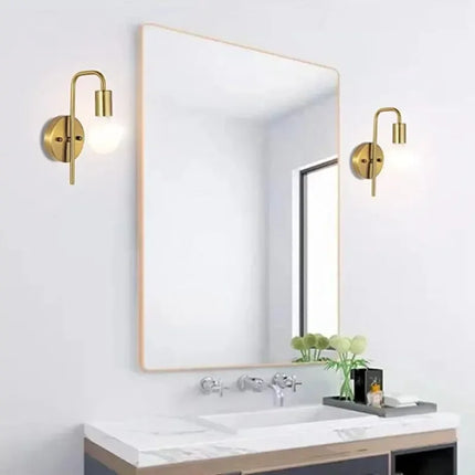 Nordic Bend Pipe Wall Lamp Iron Gold/Black Wall Decor Living Room Bedroom Shop Coffee Shop Bedside Lamp E27 Interior Lighting