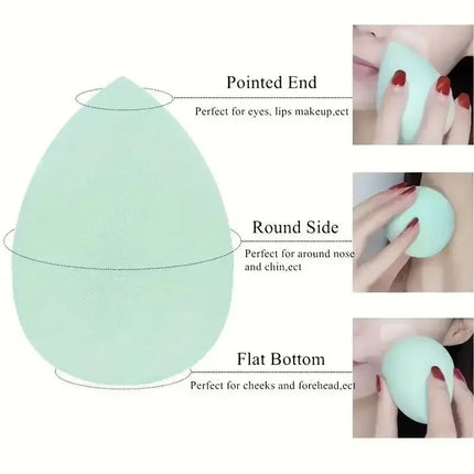4PCS Ombre Makeup Sponge Set - Latex-Free for Foundation/Concealer, Gradient Color Mixing Egg Sponges Travel Size