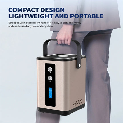 SUYZEKO Hydrogen  Inhalation Machine, 99.99% portable Purity Dual Outlet H2 Generator, PEM molecular  Water Electrolysis Ionizer