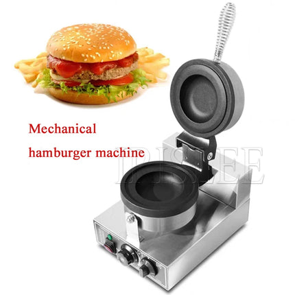 110V 220V Hamburger Cake Maker Commercial Burger Grill Gelato Panini Press Machine Ice Cream Waffle Machine Non Stick