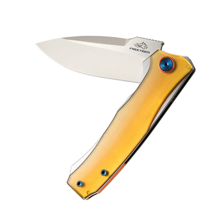 FREETIGER FT81 Folding Knife D2 Blade Ultem/PEI Handle Outdoor Pocket Knife Camping Hunting Survival Multi-Tools Knife for Men