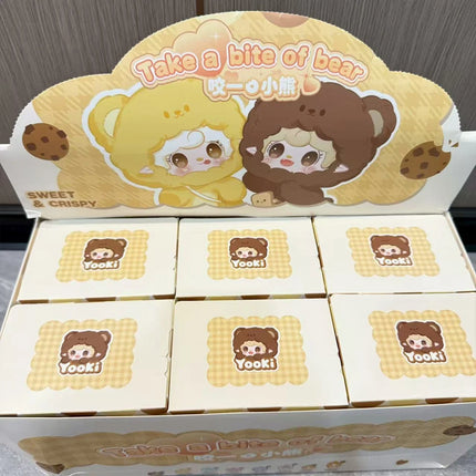 Yooki V4 Takes A Bite Bear Series Plush Blind Box Creative Cute Doll Backpack Pendant Keychain Mysterious Box Surprise Fun Gifts