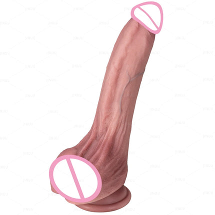 2size Soft Skin Feel Realistic Dildo Adult Sex Toys for Women Men Big Dick Suction Cup Soft Silicone Masturbators Dildos Penis