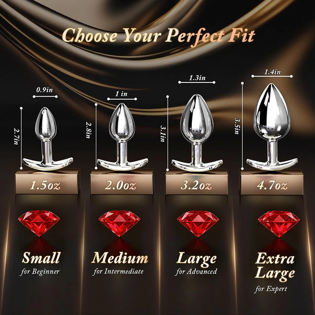 4 Sizes Metal Outdoor Anal Plug Stainless Steels Anchor Base Butt Plug Prostate Massager Anal Masturbator Dildos Adult Sex Toys