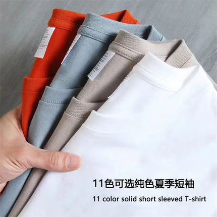 Good Quality T-Shirts Men Summer Sale Cotton Male T-shirt Women Short Sleeves Tee Shirt Boys Basic Plain Tops Girl Oversize 5XL
