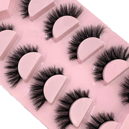 New 5 pairs of fake eyelashes, mink fur soft and fluffy, short,  drag queen lashes naturally curled, suitable for self grafting