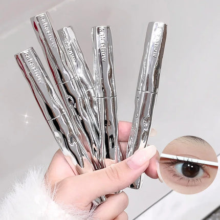 Curl Small Silver Stick Mascara Natural Lengthening Fiber Black Long Curling Eyelashes Extensions Easy To Wear Sexy Eyes Makeup