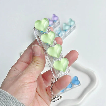Heart Keyboard Fidget Keychain Stress Releasing Decompression Keychain Press The Keyboard Button Bags Hanging Charm Pendant Gift